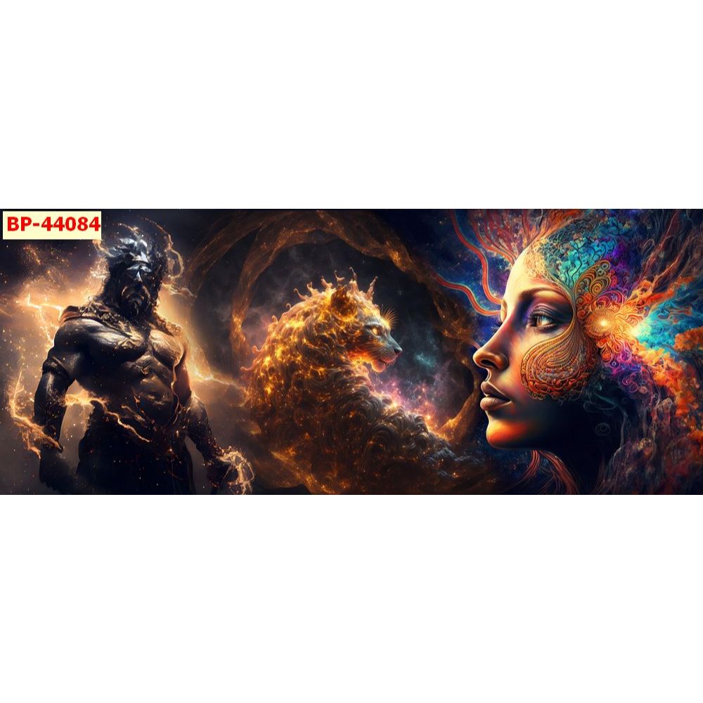 Tranh dán tường 3d Vải Lụa Kim Sa chủ đề cô gái thổ dân phù hợp trang trí quán bi-a(bida), game