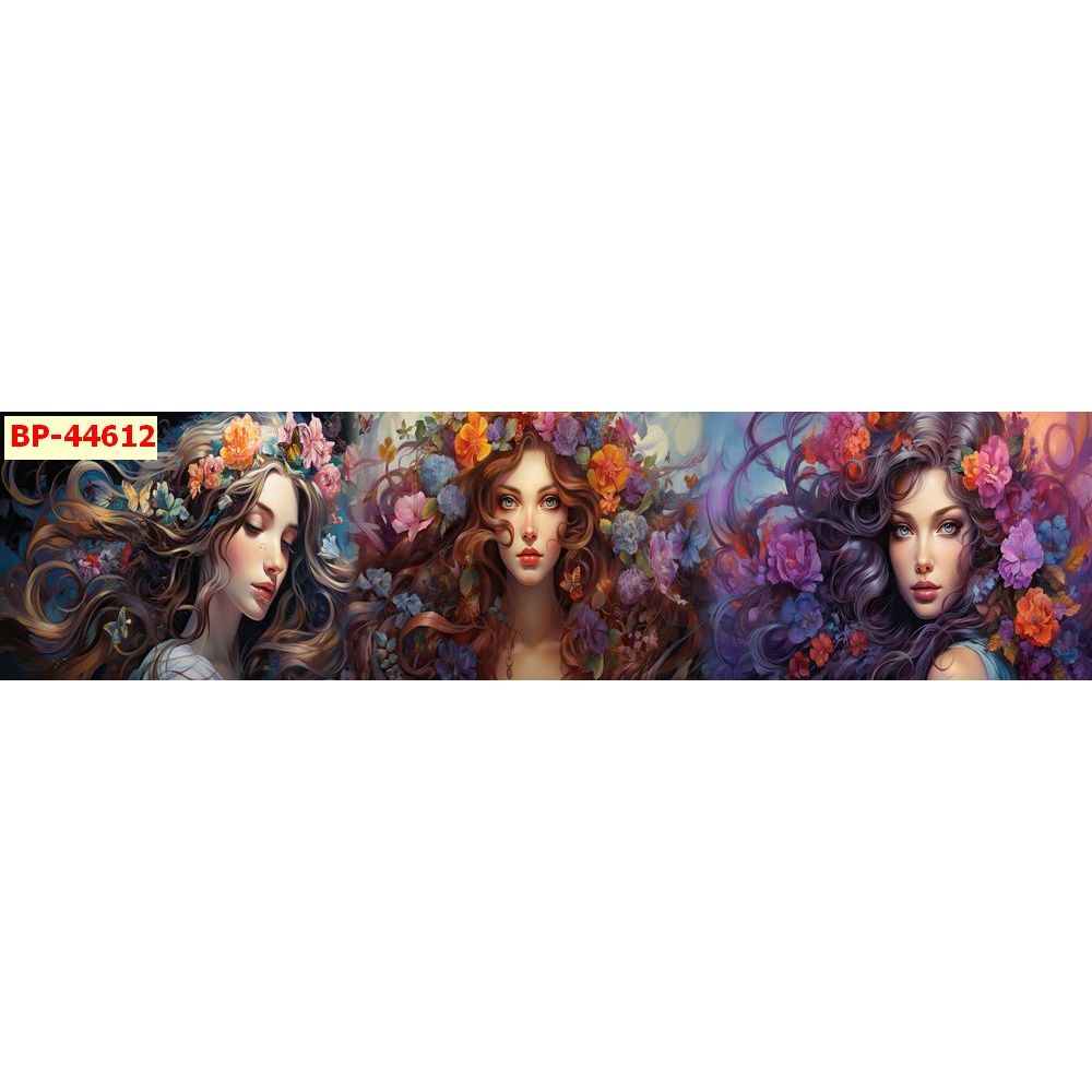 Tranh dán tường 3d Vải Lụa Kim Sa chủ đề cô gái thổ dân phù hợp trang trí quán bi-a(bida), game