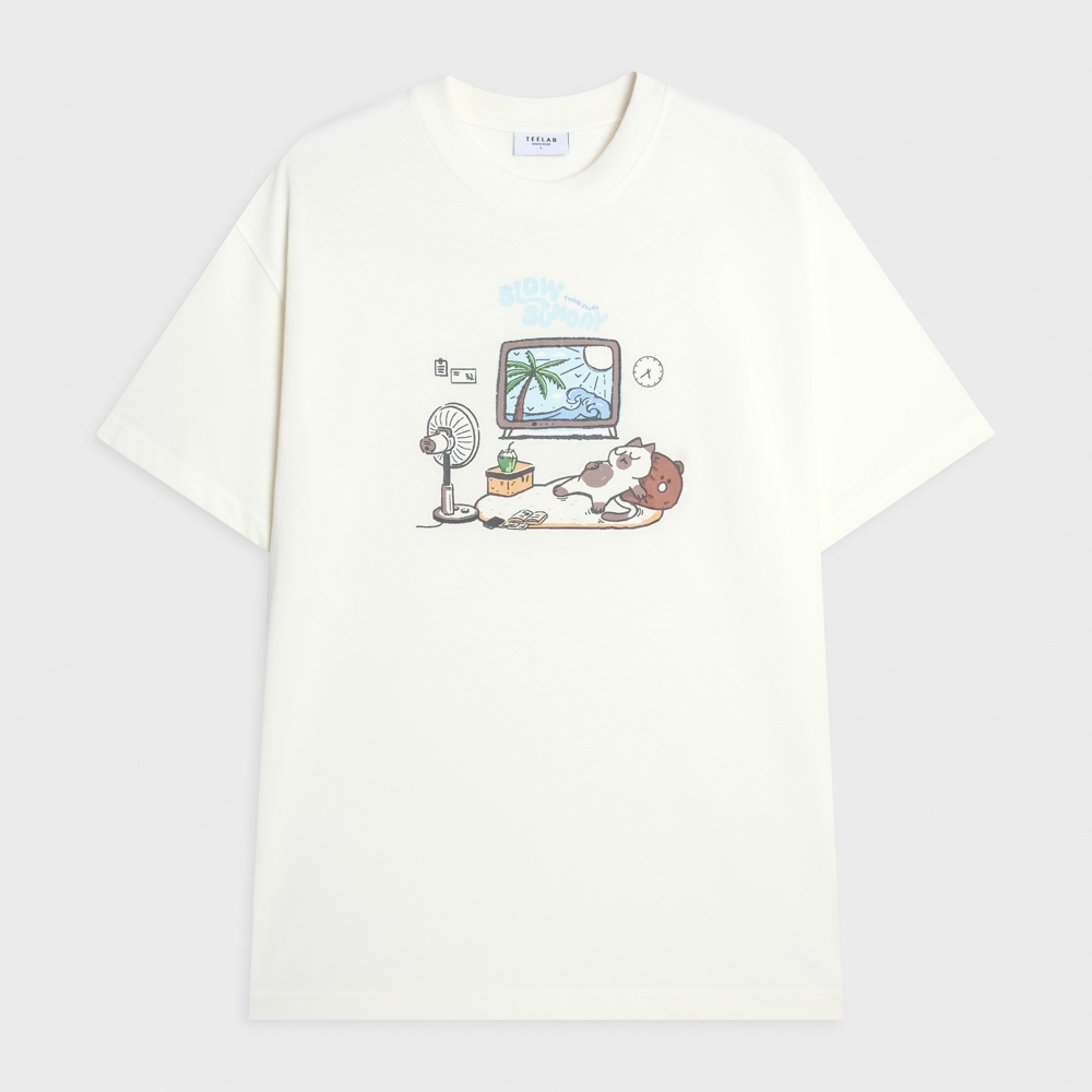Ảnh Áo Thun Teelab Slow Sunday T-Shirt Unisex Form Oversize Local Brand TS270 3