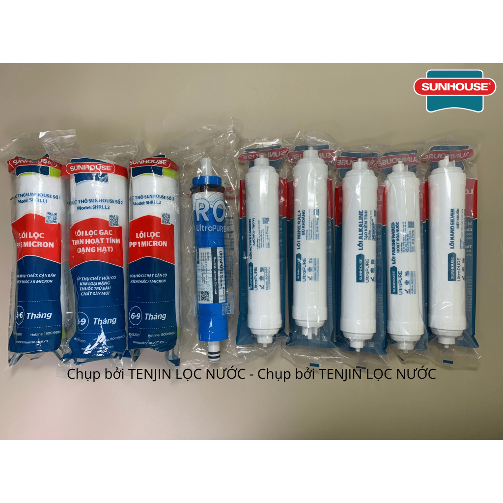 Combo 9 Lõi Lọc Nước SUNHOUSE Mới Cắm Nhanh Chính Hãng Model SHA8859K, SHA8889K, SHA8838K, SHA8839K, SHA8859KV, SHA8869K