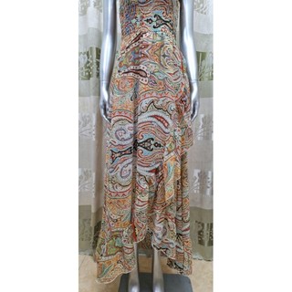 Đầm thời trang trẻ maxi chiffon in thổ cẩm size 4(N70-75cm)