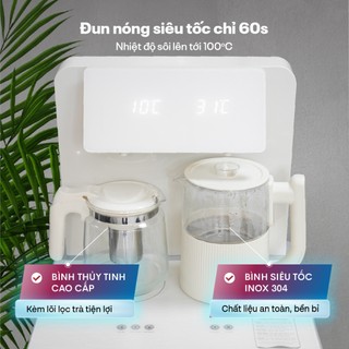 Cây nước nóng lạnh nhập khẩu FUJIHOME TB-231C Kết hợp bàn trà, làm lạnh block, cài đặt nhiệt độ sôi