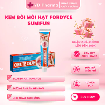 [CHÍNH HÃNG] Kem Loại Bỏ Mụn Hạt Môi Fordyce, Kem Bôi Nẻ Môi, Môi Căng Mướt, Mềm, Khử Thâm Môi| YD Pharma
