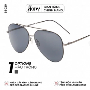 Kính râm Nam thời trang HONY, kim loại xám mảnh sang trọng B8020