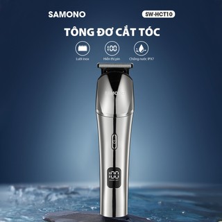 (BH 1 năm) Tông đơ cắt tóc Samono, chống nước IPX7, pin 600mAh, lưỡi inox cao cấp, 4 lược cắt tạo kiểu tóc