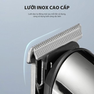 (BH 1 năm) Tông đơ cắt tóc Samono, chống nước IPX7, pin 600mAh, lưỡi inox cao cấp, 4 lược cắt tạo kiểu tóc