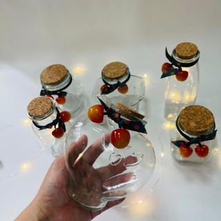 (Lọ380ml+cherry to) Lọ ước, lọ chữa lành bằng thủy tinh xinh xắn làm quà tặng ý nghĩa