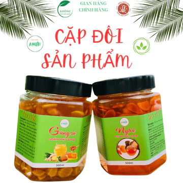 [Giá tốt] Bộ đôi sản phẩm Gừng sẻ ngâm mật ong / Nghệ tươi ngâm mật ong (Video) - Mật ong NHIÊN