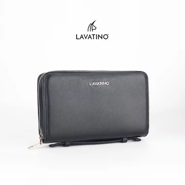 Women's Genuine Leather Clutch – Black · CLB05D