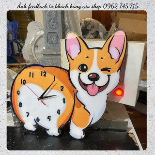 [ CJ]Đồng hồ Chó Shiba size to 44cm