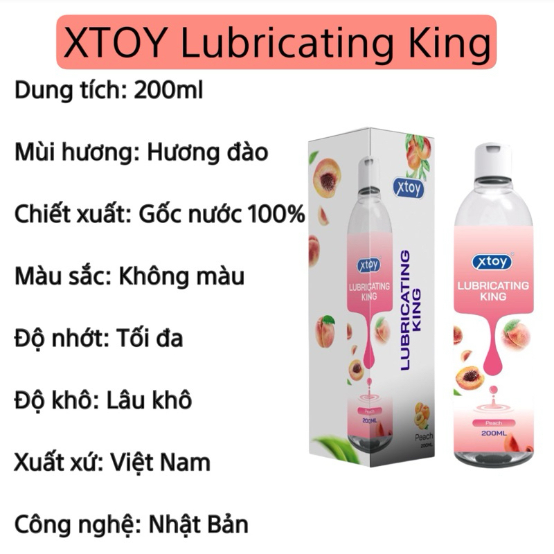 Ảnh Gel bôi trơn quan hệ XTOY Lubricating king, cảm giác the mát, ấm, lâu khô, siêu trơn, nhiều mùi hương GEMHOME 3