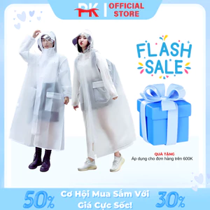 Áo Mưa Thời Trang Trong Suốt Có Khoá Kéo Tiện Lợi