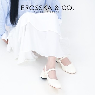 Erosska - Giày cao gót nữ phối hạt ngọc kiểu dáng thanh lịch màu kem cao 6cm  - EL038