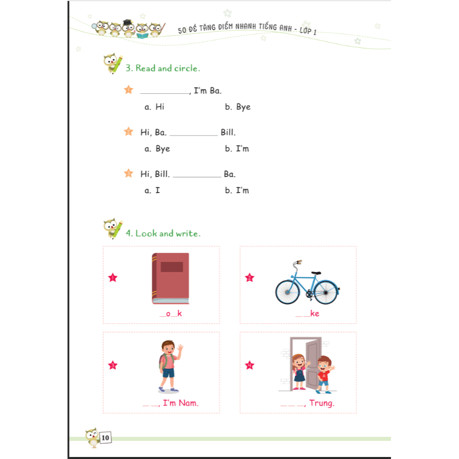 Sách - 50 Đề Tăng Điểm Nhanh Tiếng Anh – Lớp 1 - Theo chương trình mới nhất