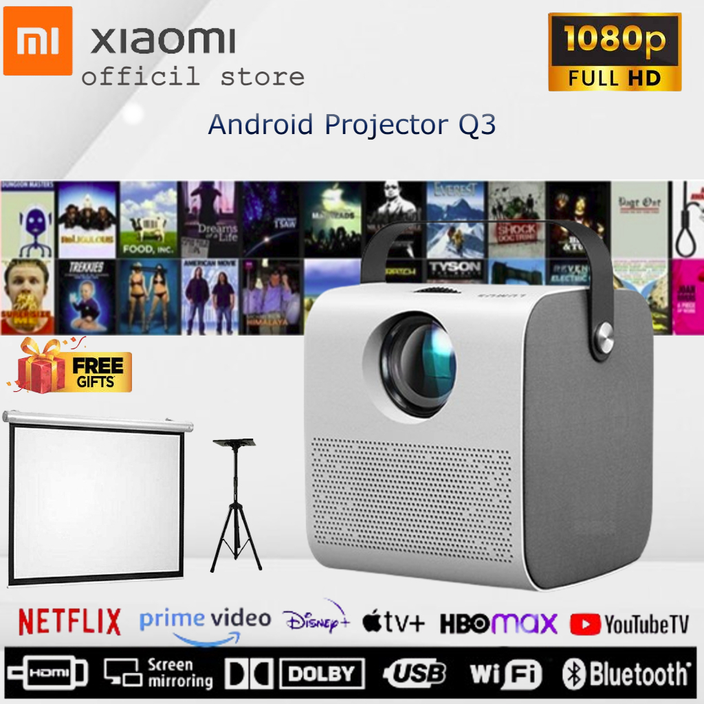 Máy chiếu XIAOMI Q3 Pro Android Projector WIFI LED LCD 4K HD 1080p 8000 ...