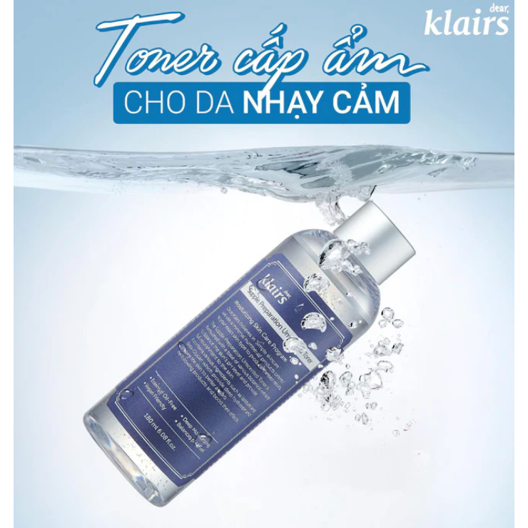 Nước Hoa Hồng Không Mùi Dưỡng Ẩm Và Làm Mềm Da Dear Klairs Supple Preparation Unscented Toner