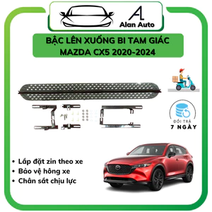 Bậc Lên Xuống xe MAZDA CX5 2018-2024, Bậc bệ Cx5 mẫu chấm bi tam giác cao cấp