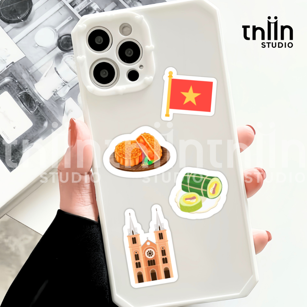 Sticker Cảnh Quan Việt Nam THIIN STUDIO, hình dán chống nước, sticker ...