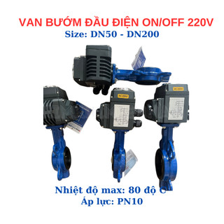 Van bướm điều khiển điện On/Off nguồn điện 220V