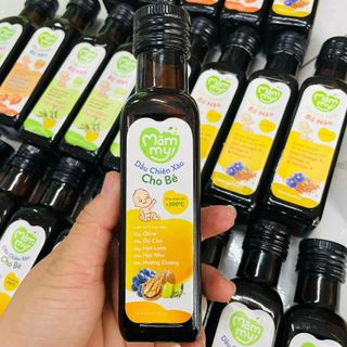 Dầu ăn dặm bổ não Mămmy, dầu chiên xào, dầu cá hồi, dầu olive chai 100ml