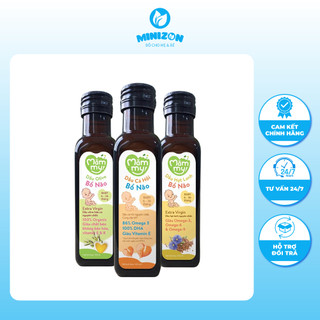 Dầu ăn dặm bổ não Mămmy, dầu chiên xào, dầu cá hồi, dầu olive chai 100ml