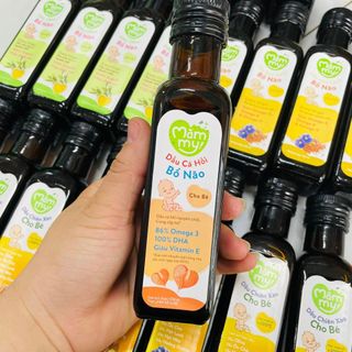 Dầu ăn dặm bổ não Mămmy, dầu chiên xào, dầu cá hồi, dầu olive chai 100ml