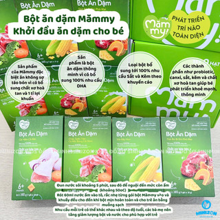 Bột ăn dặm Mămmy cho bé từ 6 tháng, không táo bón, hỗ trợ tăng cân hộp 140g