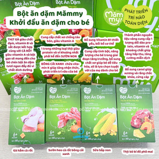 Bột ăn dặm Mămmy cho bé từ 6 tháng, không táo bón, hỗ trợ tăng cân hộp 140g