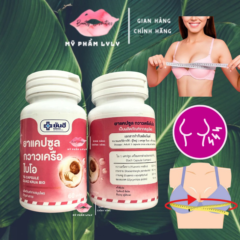 (Chính Hãng)Sâm tố nữ nở ngực Yanhee Ya Capsule Guao Krua Bio - Thái Lan 60 viên