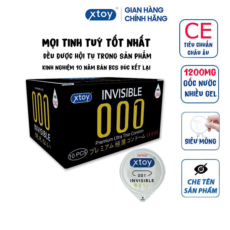 Ảnh Bao cao su siêu mỏng XTOY bcs kéo dài quan hệ nhiều gel - Hộp 10 bcs GEMHOME 2