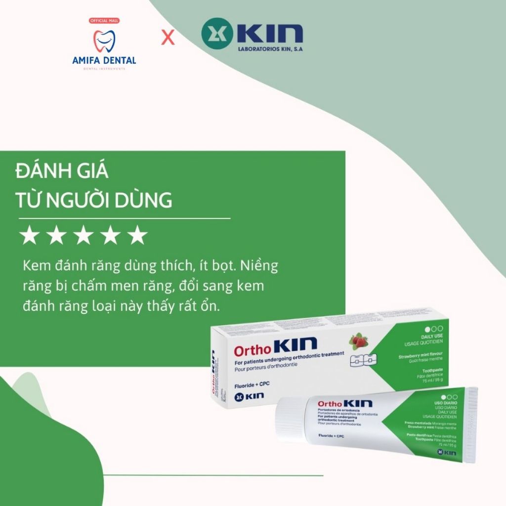 Kem Đánh Răng Cho Chỉnh Nha, Răng Niềng OrthoKin 75ml - Chính Hãng KIN