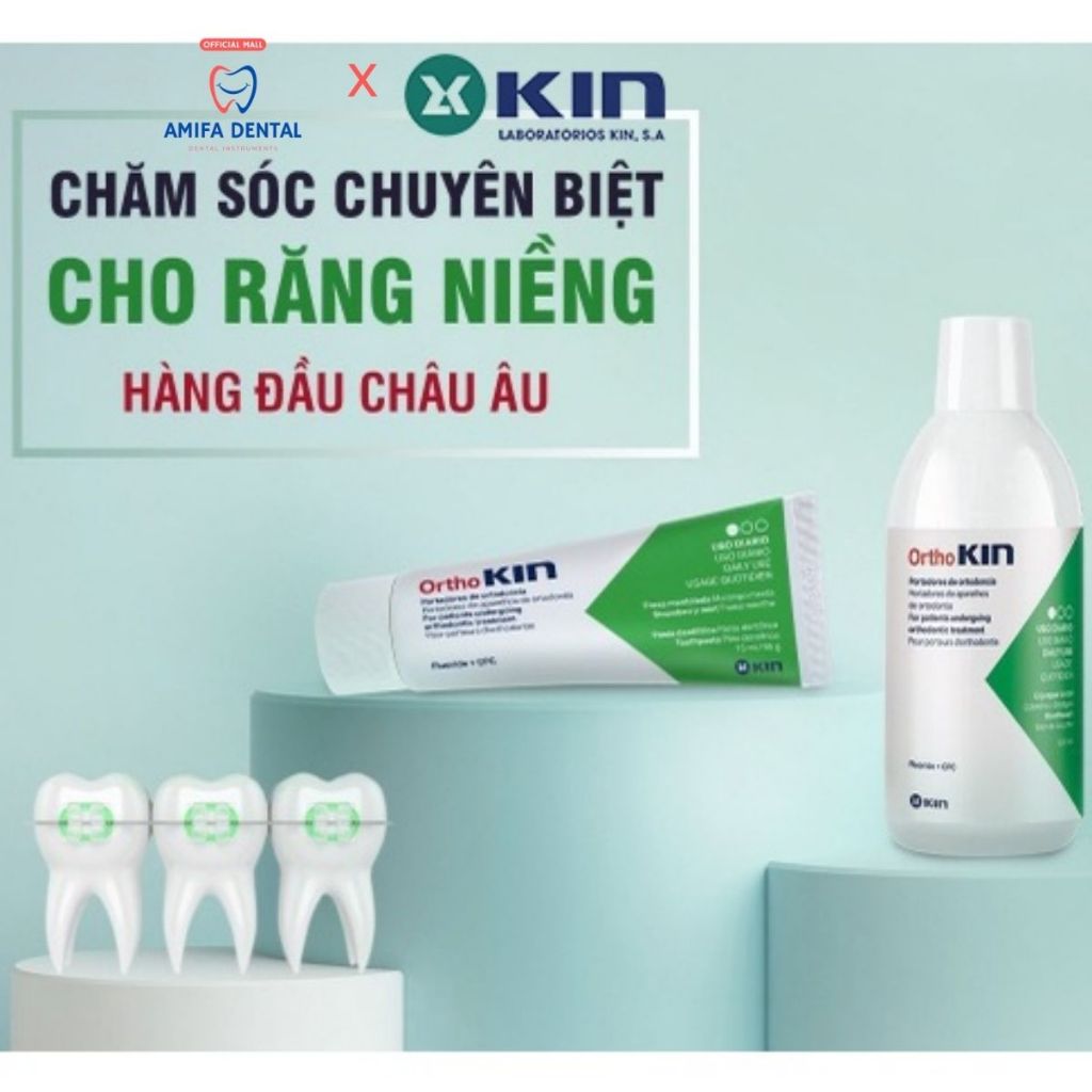 Nước Súc Miệng Chỉnh Nha Ortho Kin, Nước Súc Miệng Răng Niềng Ortho Kin 500ML - Chính Hãng KIN