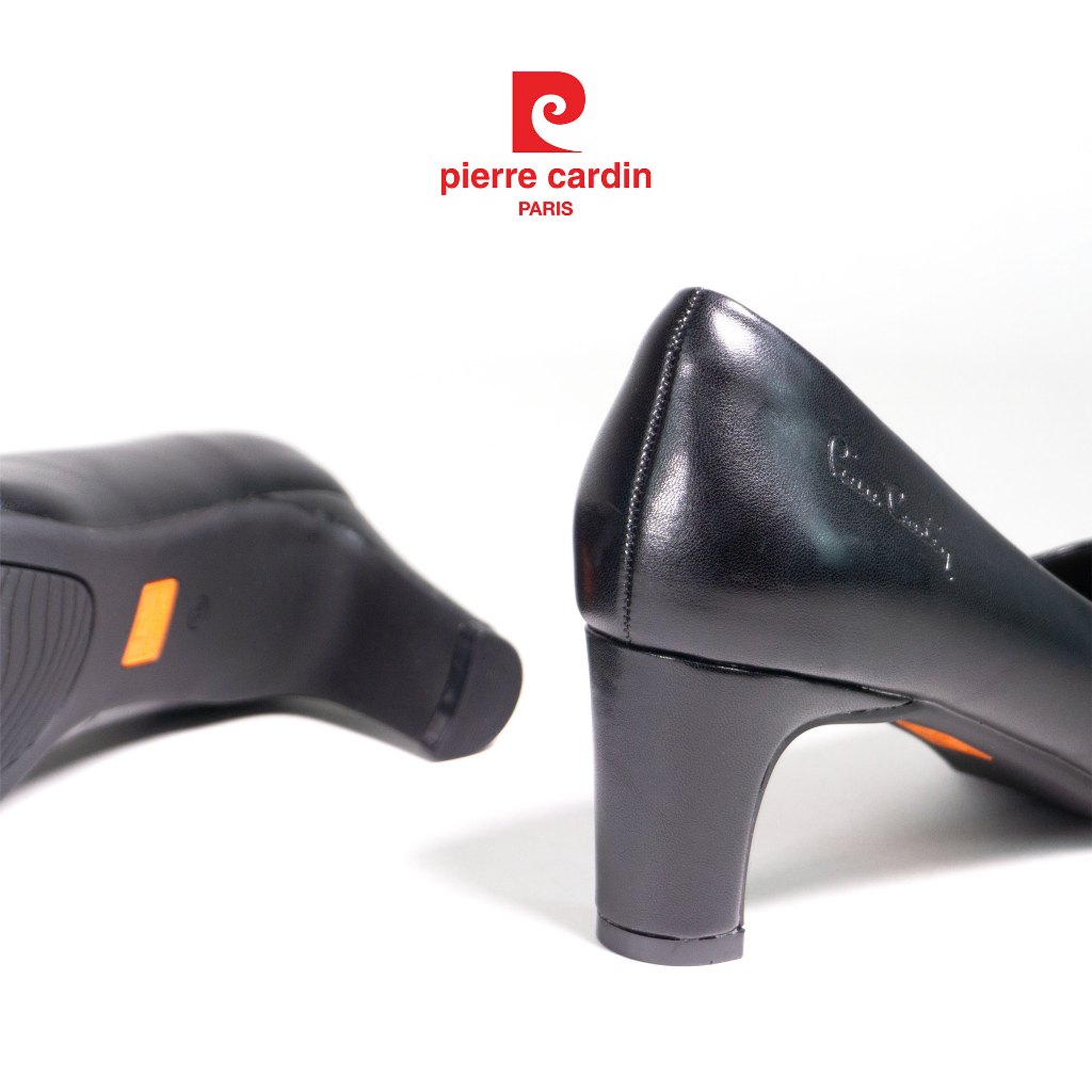 Ảnh Giày cao gót nữ Pierre Cardin gót vuông +6cm, kiểu dáng đơn giản, trẻ trung, không gây đau chấn - 260 4