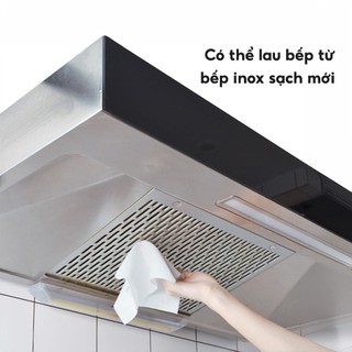 Gói 80 Tờ Khăn Ướt Lau Bếp Đa Năng Hương Chanh Dịu Nhẹ, Giấy Ướt Lau Bếp An Toàn Làm Sạch Dầu Mỡ