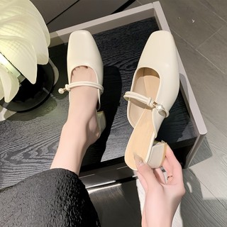 Dép Cao Gót Đế Vuông 5 phân Ngọc Trai lấp lánh đơn giản, tinh tế - Giày Bánh Bèo mã Dép Sục NT