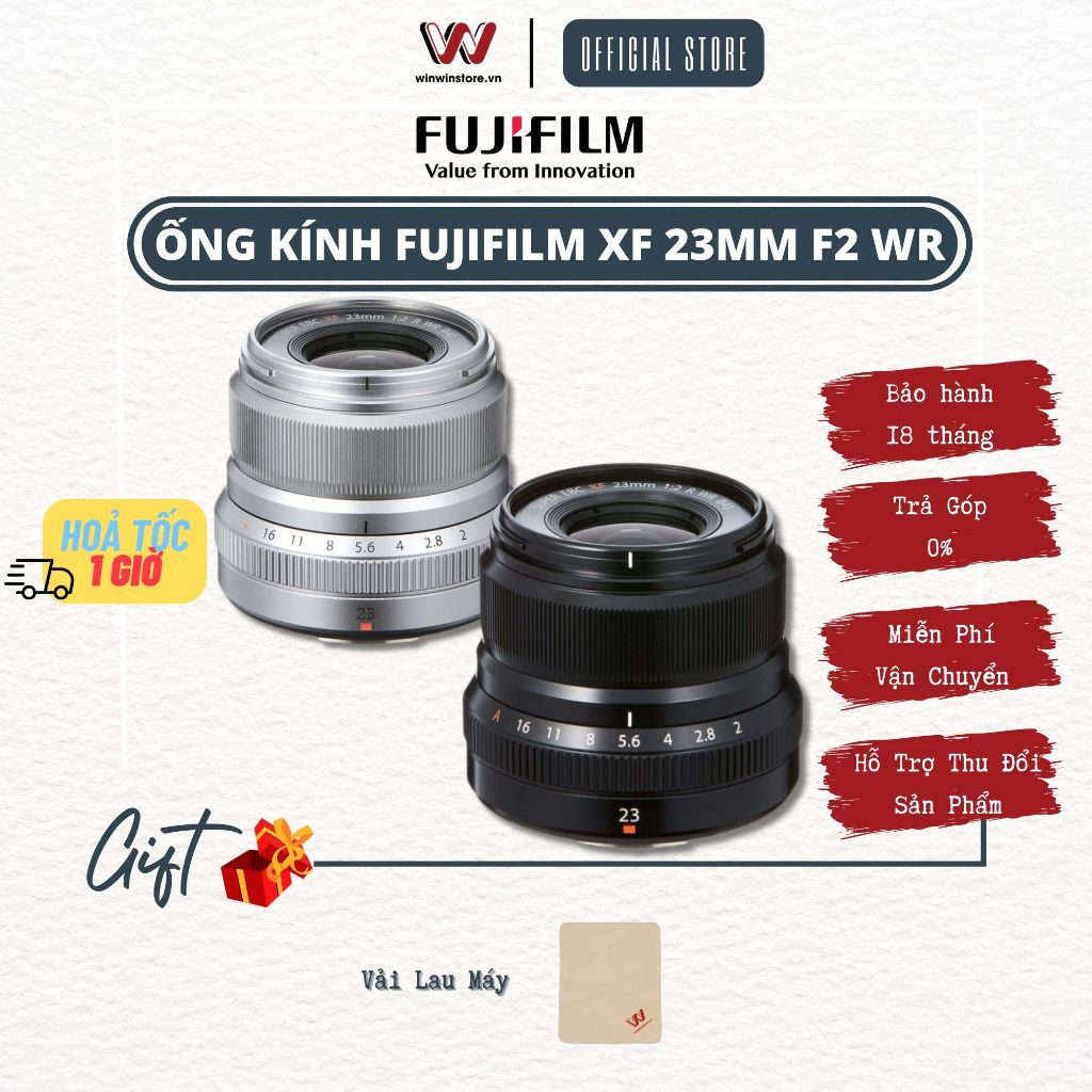 Ống kính Fujifilm XF23mm l XF 23mm l XF 23 F2 WR - Bảo hành chính hãng ...