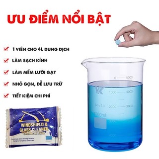 SET 20 Viên Sủi Rửa Kính Ô Tô 1 Viên - 4L Nước, Viên Sủi Rửa Sạch Kính Lau Chùi Kính Siêu Sạch 88601