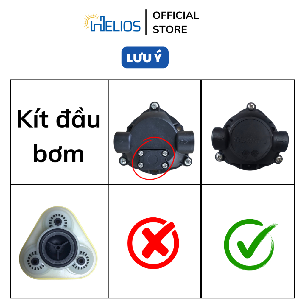 Ảnh Bộ kít đầu bơm thay thế cho máy lọc nước Karofi, Forseti, Sunhouse,.... 2
