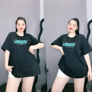 Áo Thun Bigsize Nữ Form Rộng Tay Ngắn In Chữ Basic Vải Cotton Dễ Phối Đồ Năng Động A59