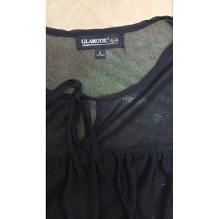 Đầm babydoll không tay nhủ kim tuyến GLAMOUR