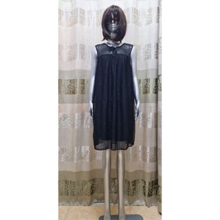 Đầm babydoll không tay nhủ kim tuyến GLAMOUR