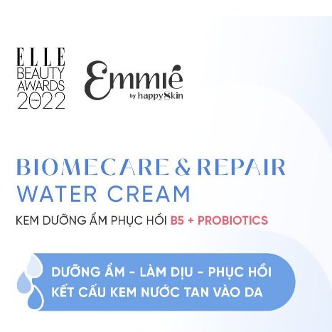 Ảnh Kem Dưỡng ẩm Phục hồi Chuyên sâu Biomecare & Repair Water Cream B5 + Bifida Emmié by Happyskin 50ml 2