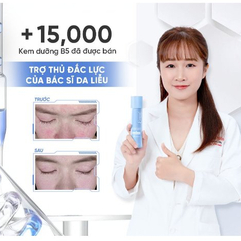 Ảnh Kem Dưỡng ẩm Phục hồi Chuyên sâu Biomecare & Repair Water Cream B5 + Bifida Emmié by Happyskin 50ml 4