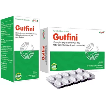 Viên uống Gutfini hỗ trợ giảm acid uric máu cao và giảm triệu chứng gout