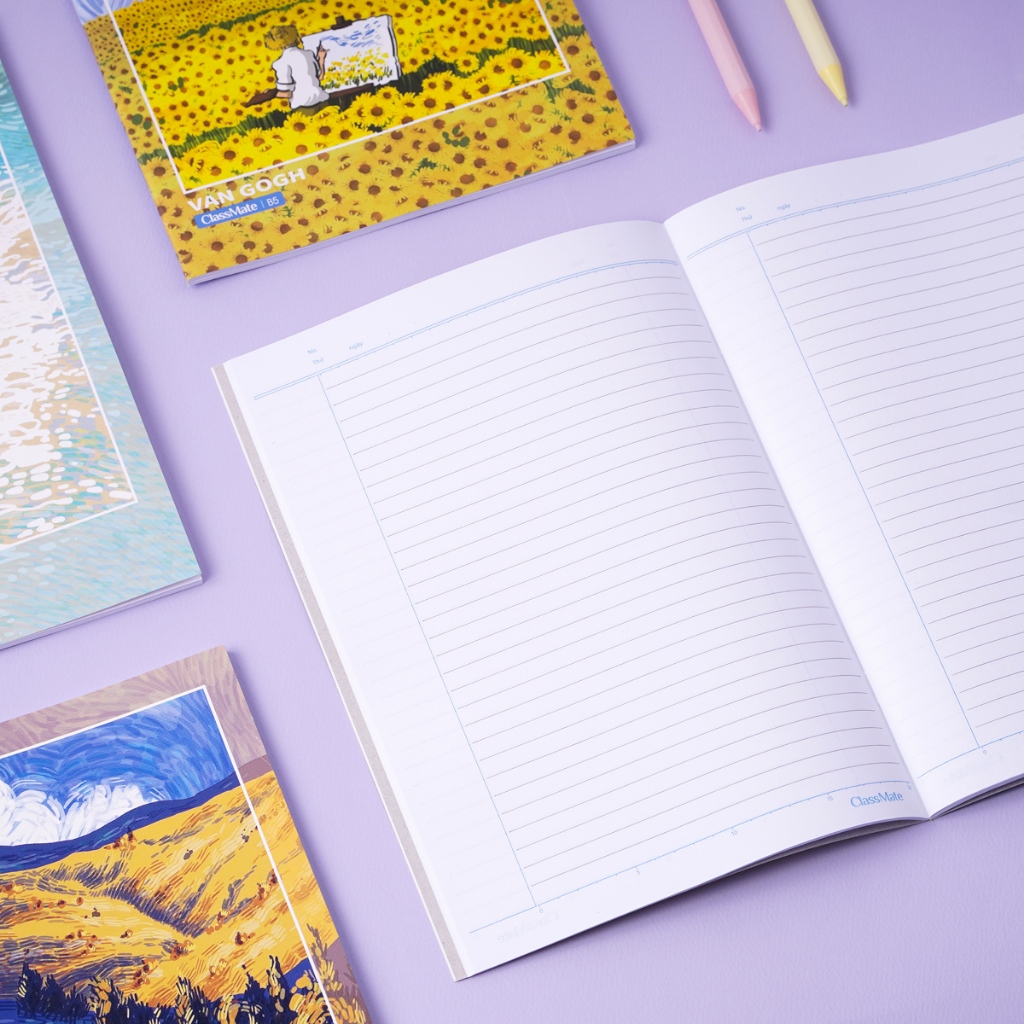 Vở Kẻ Ngang B5 Classmate Tập Sinh Viên Van Gogh 80 Trang, 70gsm Vở Viết Bài, Ghi Chép Cho Học Sinh Sinh Viên NB5-08-0301