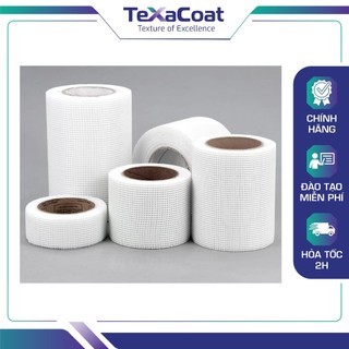 Lưới thủy tinh cuộn tự dính 5-10-15-20cm cho thạch cao, chống thấm, thi công sơn hiệu ứng