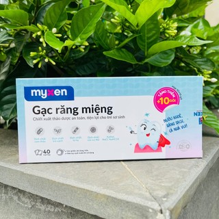 Gạc răng miệng Myxen chiết xuất thảo dược hộp 40 gạc
