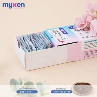 Gạc răng miệng Myxen chiết xuất thảo dược hộp 40 gạc