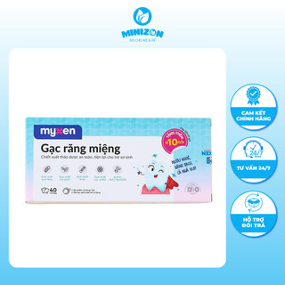 Gạc răng miệng Myxen chiết xuất thảo dược hộp 40 gạc