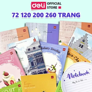 Vở Kẻ Ngang Deli Tập Vở Học Sinh 72/120/200/260tr Đa Dạng Mẫu Mã Cấp 2 3 Đại Học Làm Quà Tặng Đồ Dùng Học Tập